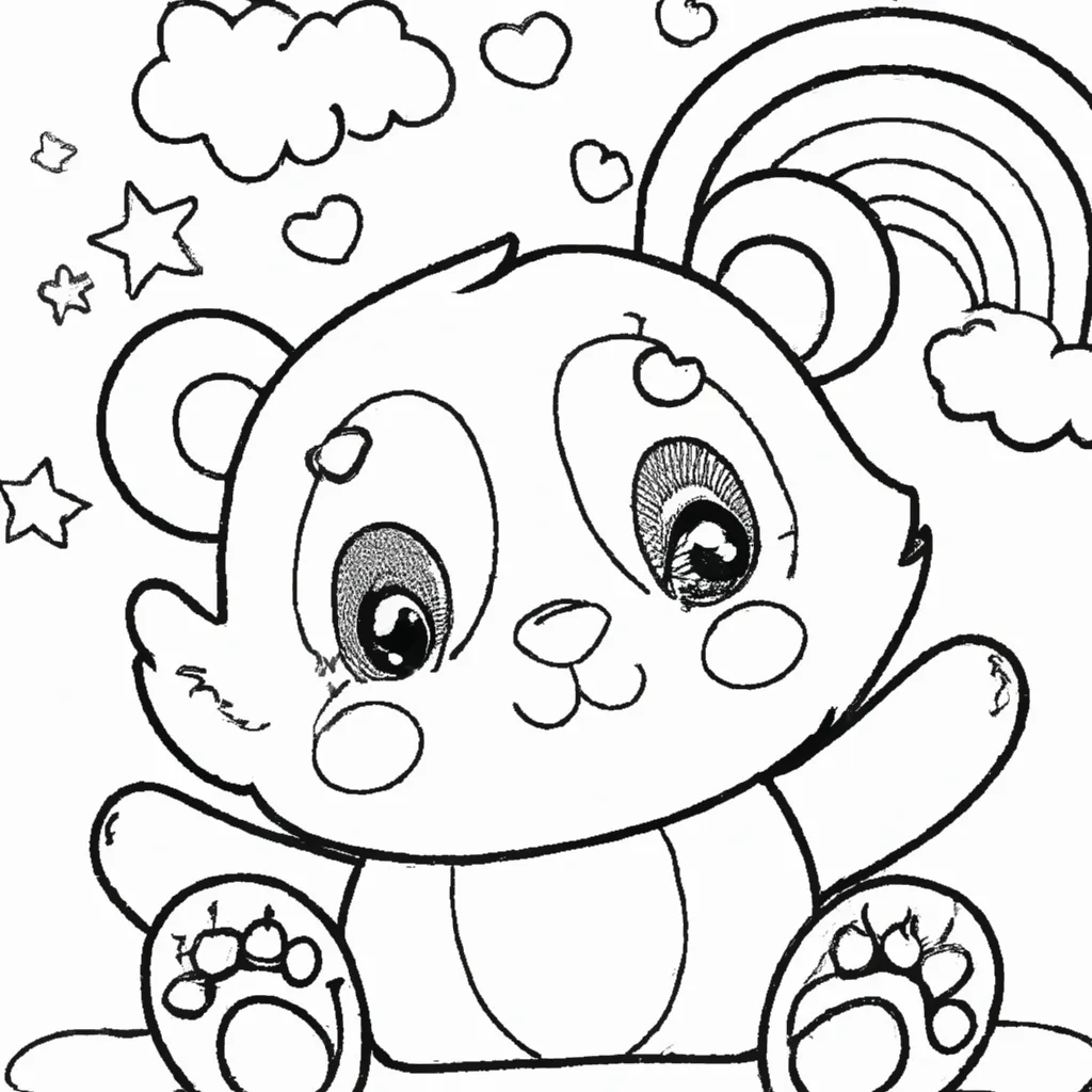 Vetores panda kawaii