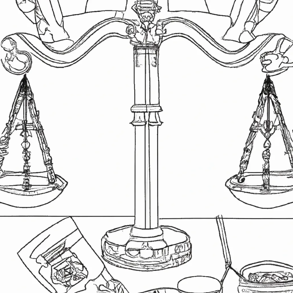 Balança da Justiça: Desenhos para Imprimir e Colorir