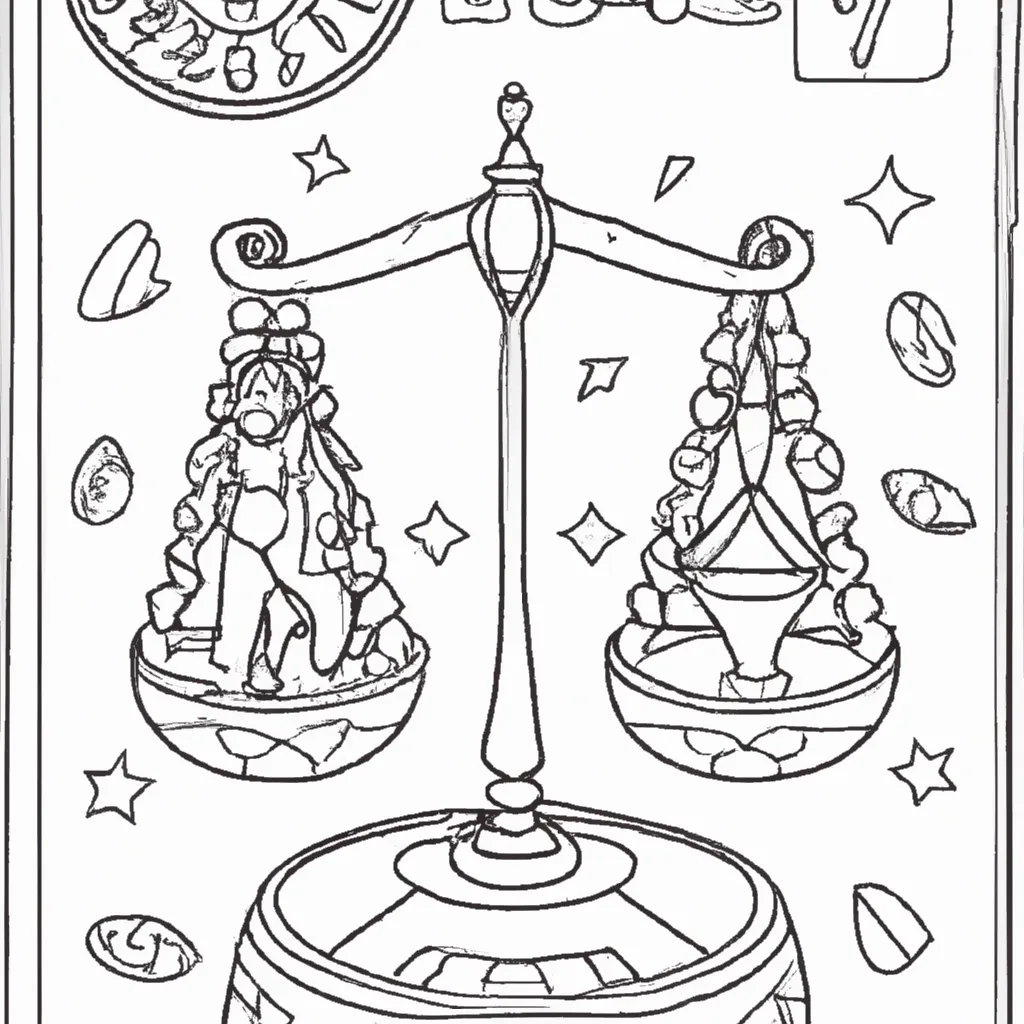 Balança da Justiça: Desenhos para Imprimir e Colorir