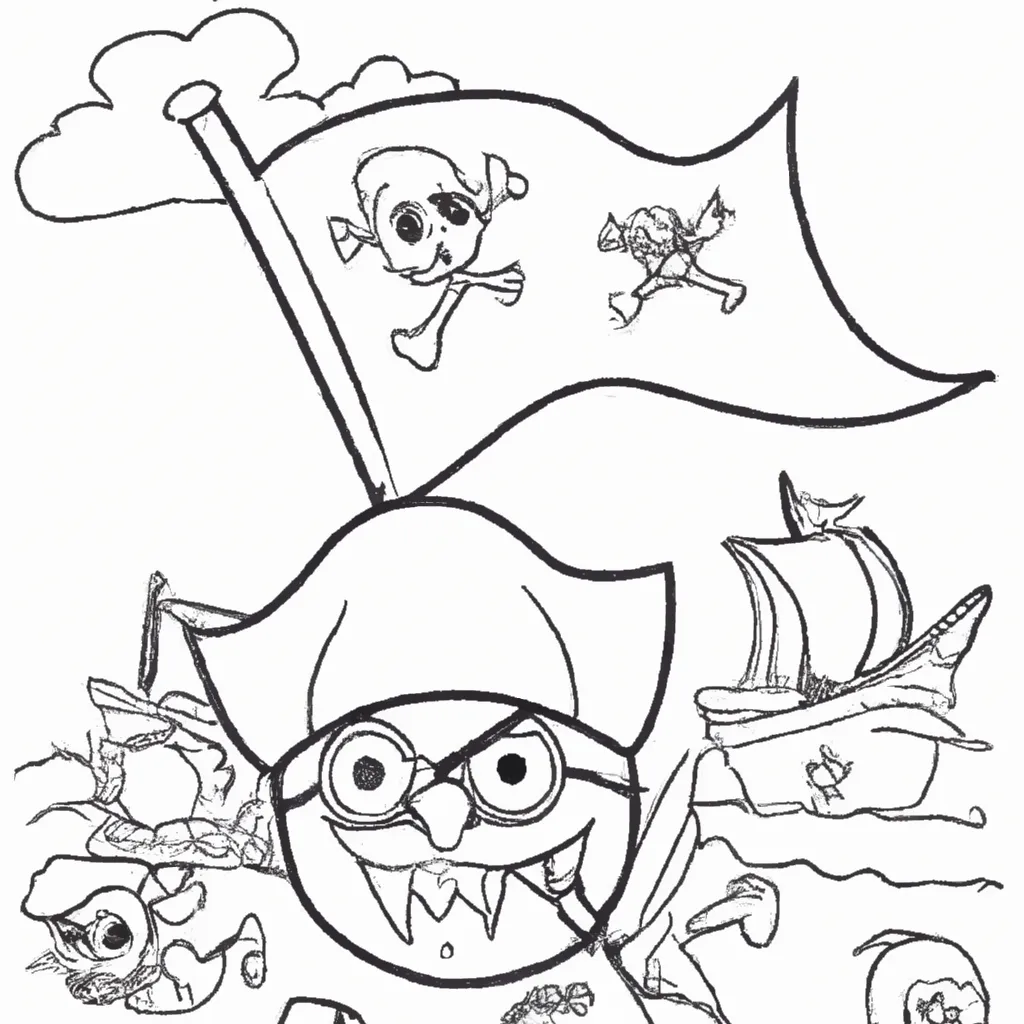 Colorir Bandeiras Piratas