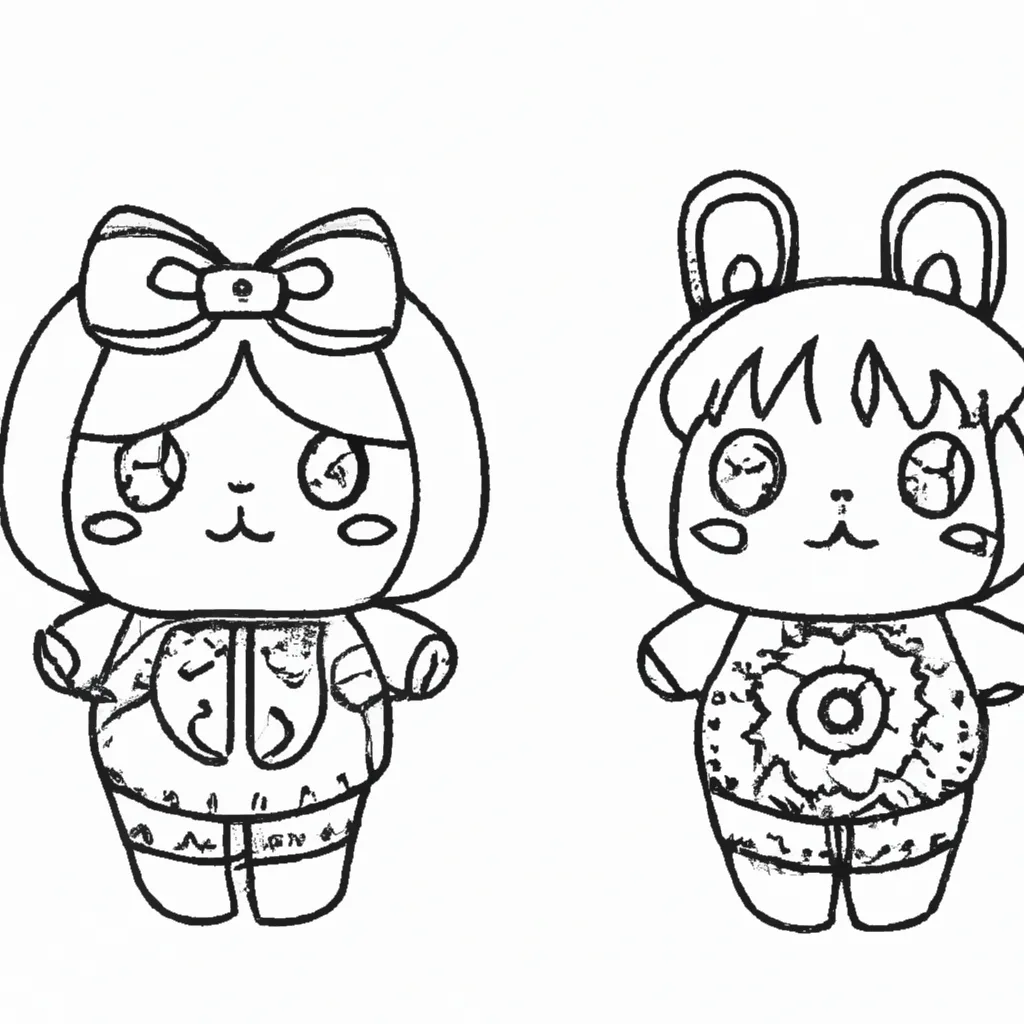 Colorir Bonecos Kawaii2 Colorir Bonecos Kawaii2