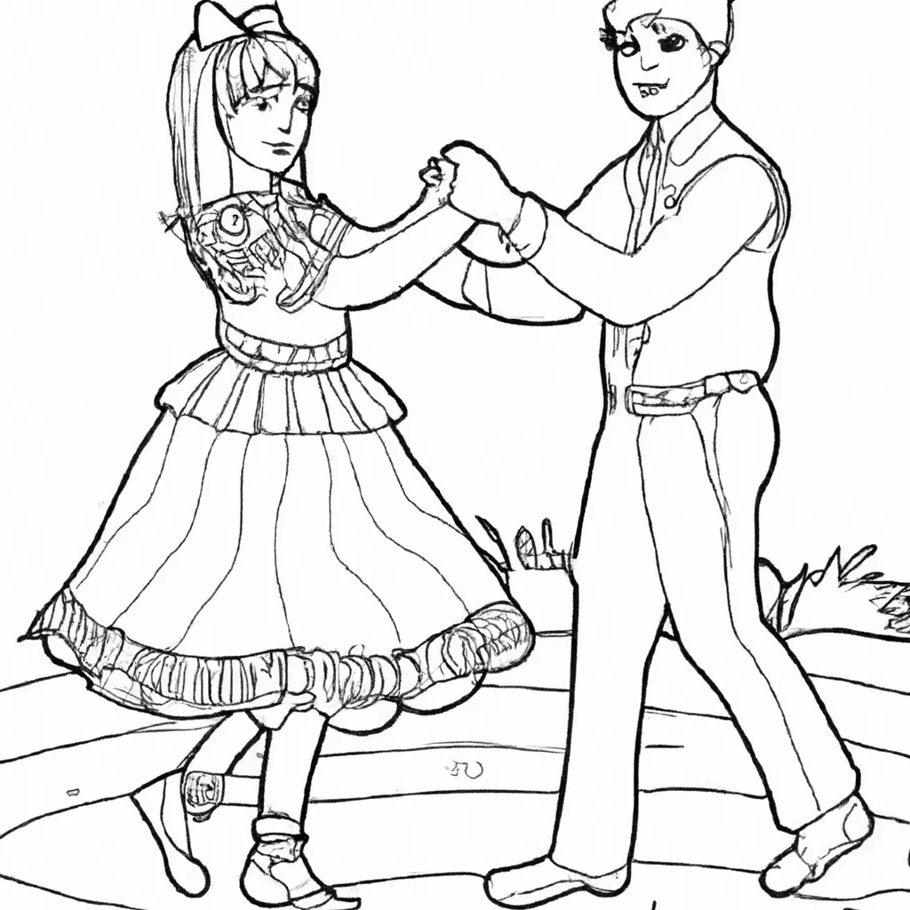 Colorir Casal Dancando2 Colorir Casal Dancando2
