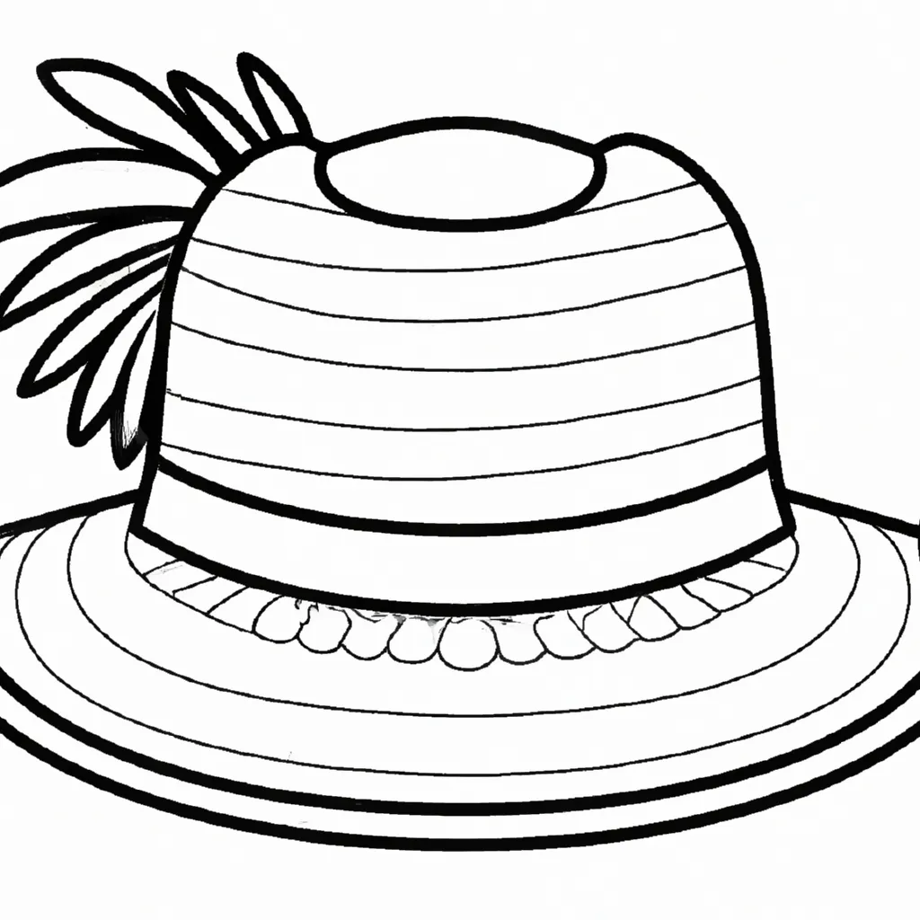 Colorir Chapeu de Palha2 Colorir Chapeu de Palha2