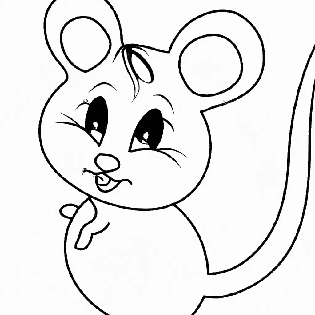 Colorir carinha de rato Colorir carinha de rato
