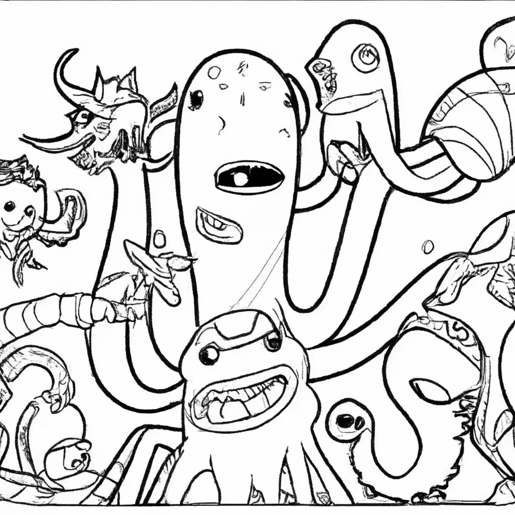 Colorir monstros vs. aliens