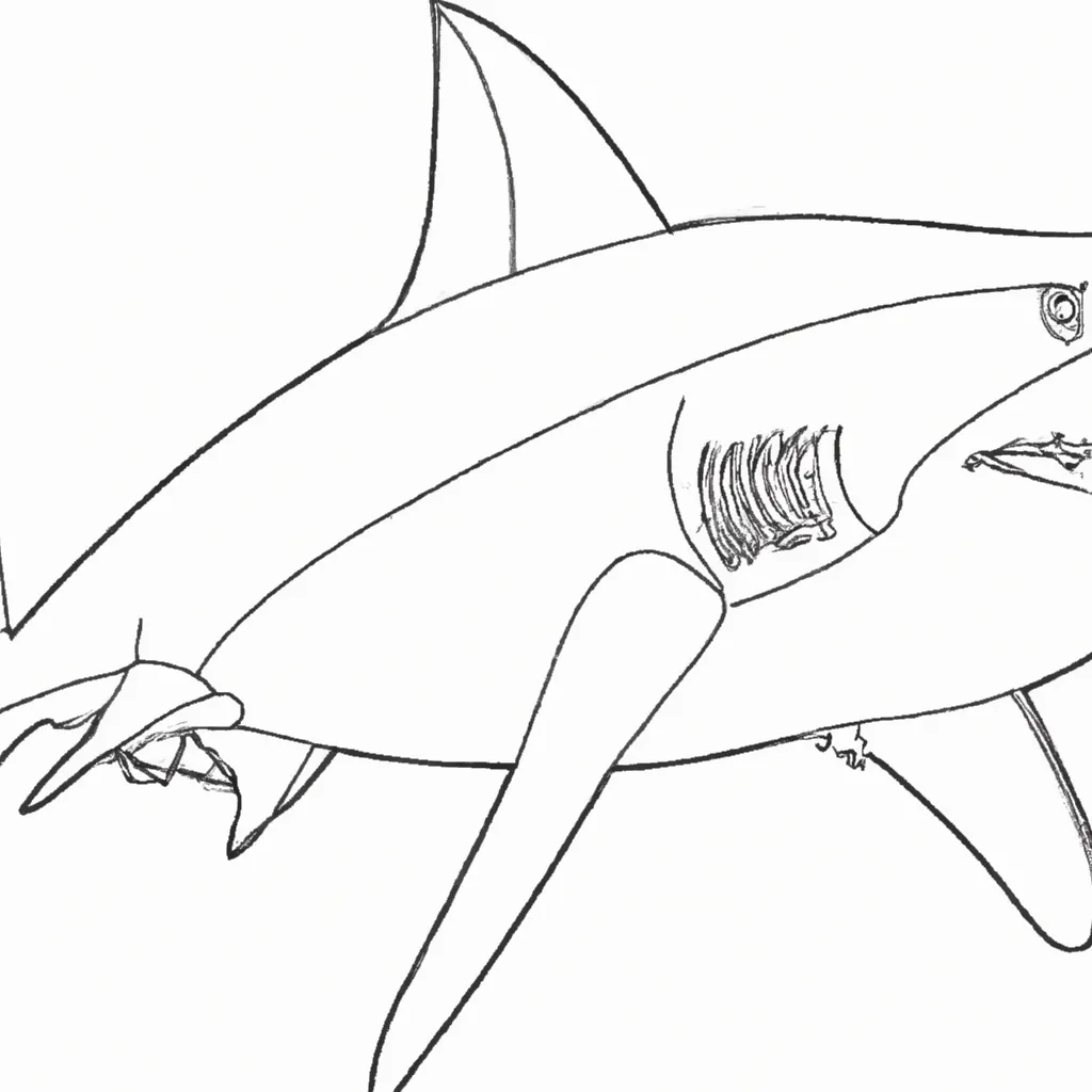 Colorir tubarao megalodon