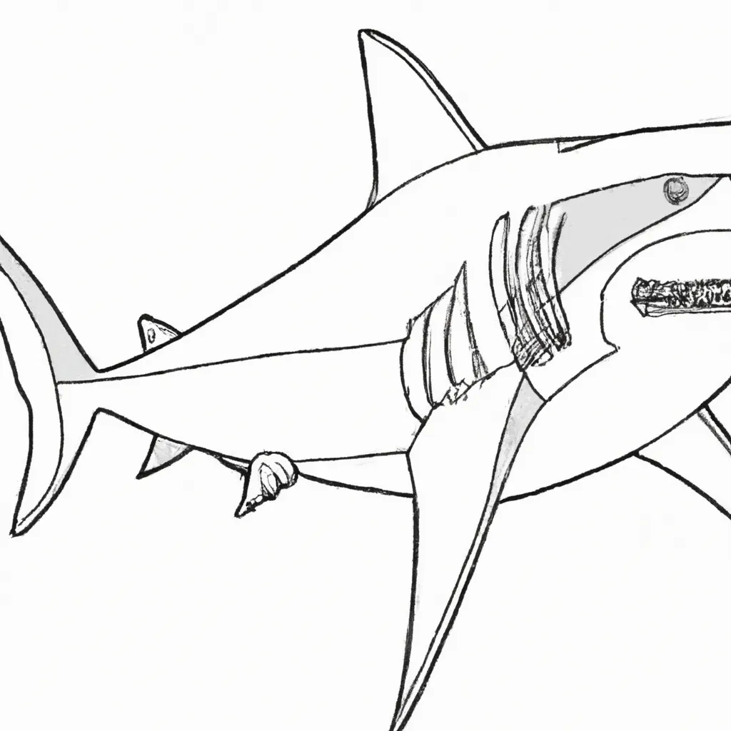 Colorir tubarao megalodon2