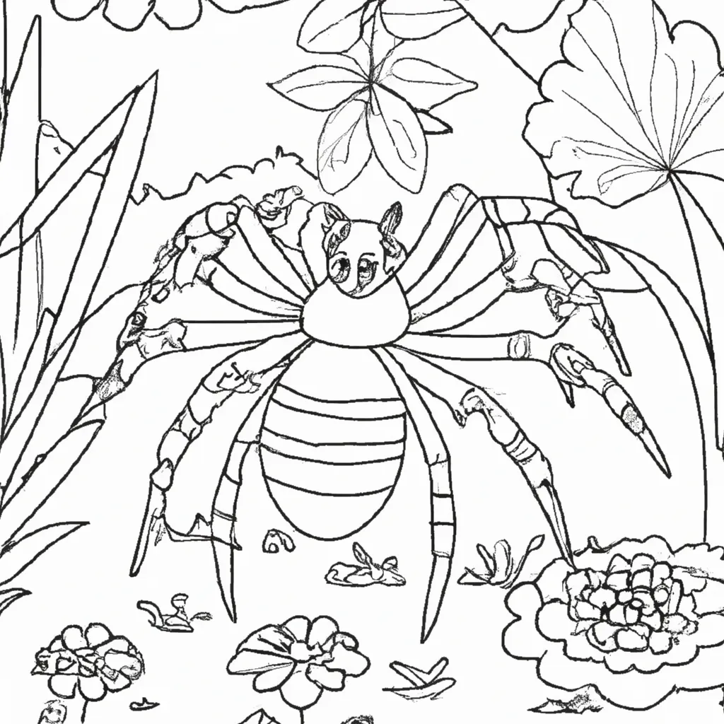 Desenhos Aranha no Jardim