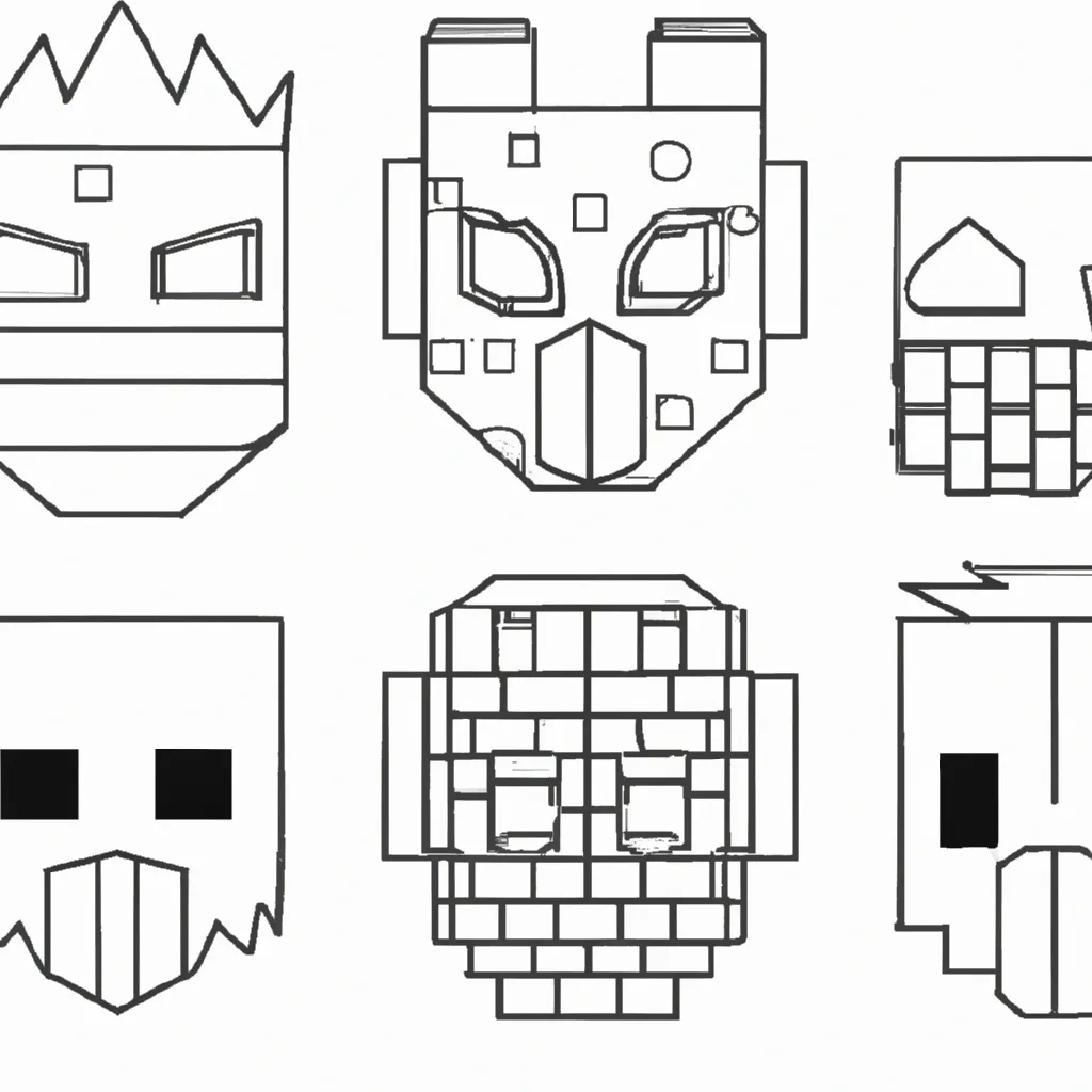 Desenhos Mascaras do Minecraft2 Desenhos Mascaras do Minecraft2