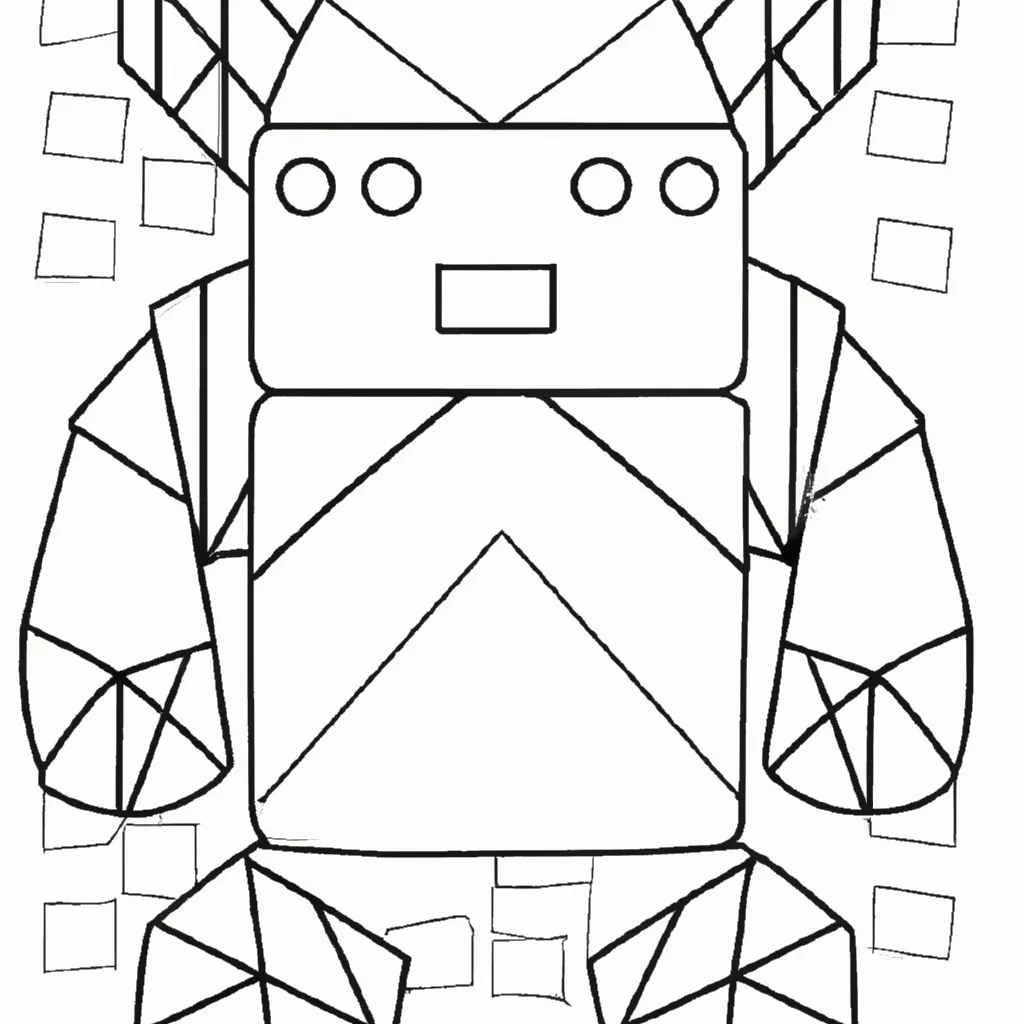 Robô Geométrico: Desenhos para Imprimir e Colorir! (Grátis)