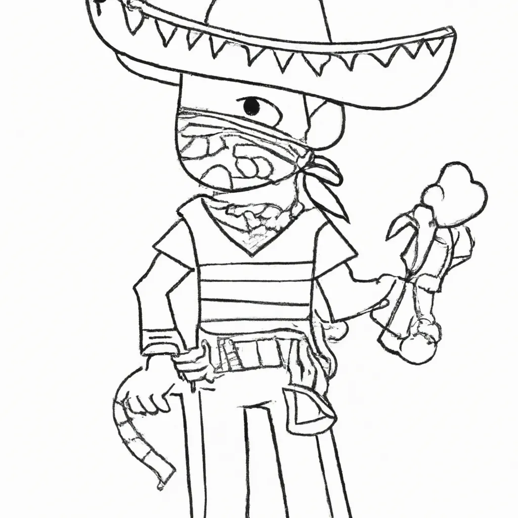 Bandido Colorido: Desenhos para Imprimir e Colorir!