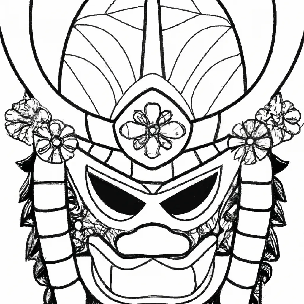 Desenhos mascara de samurai2 Desenhos mascara de samurai2