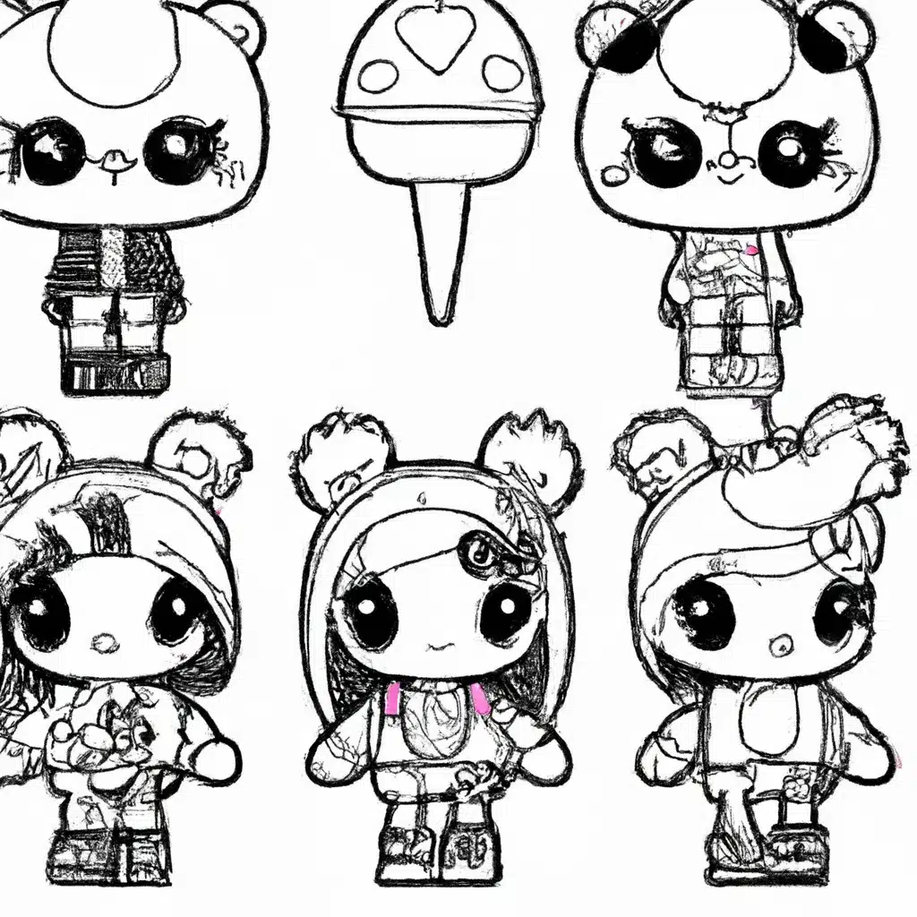 Figura Bonecos Kawaii Figura Bonecos Kawaii