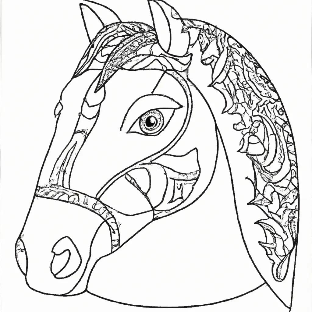 Cabeça de Cavalo: Desenhos para Imprimir e Colorir!