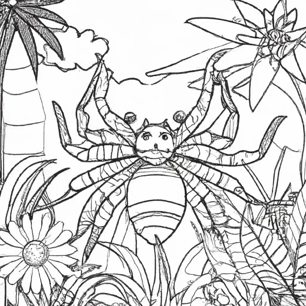 Imprimir Aranha no Jardim