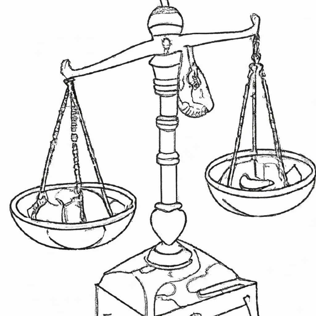 Balança da Justiça: Desenhos para Imprimir e Colorir