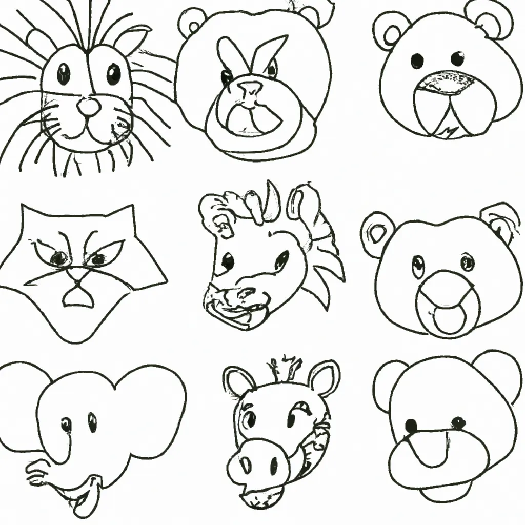 Imprimir Caras de Animais Imprimir Caras de Animais