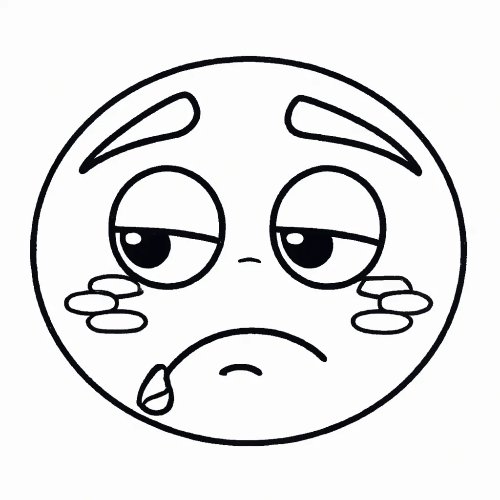 Imprimir Emoji de Cansado Imprimir Emoji de Cansado