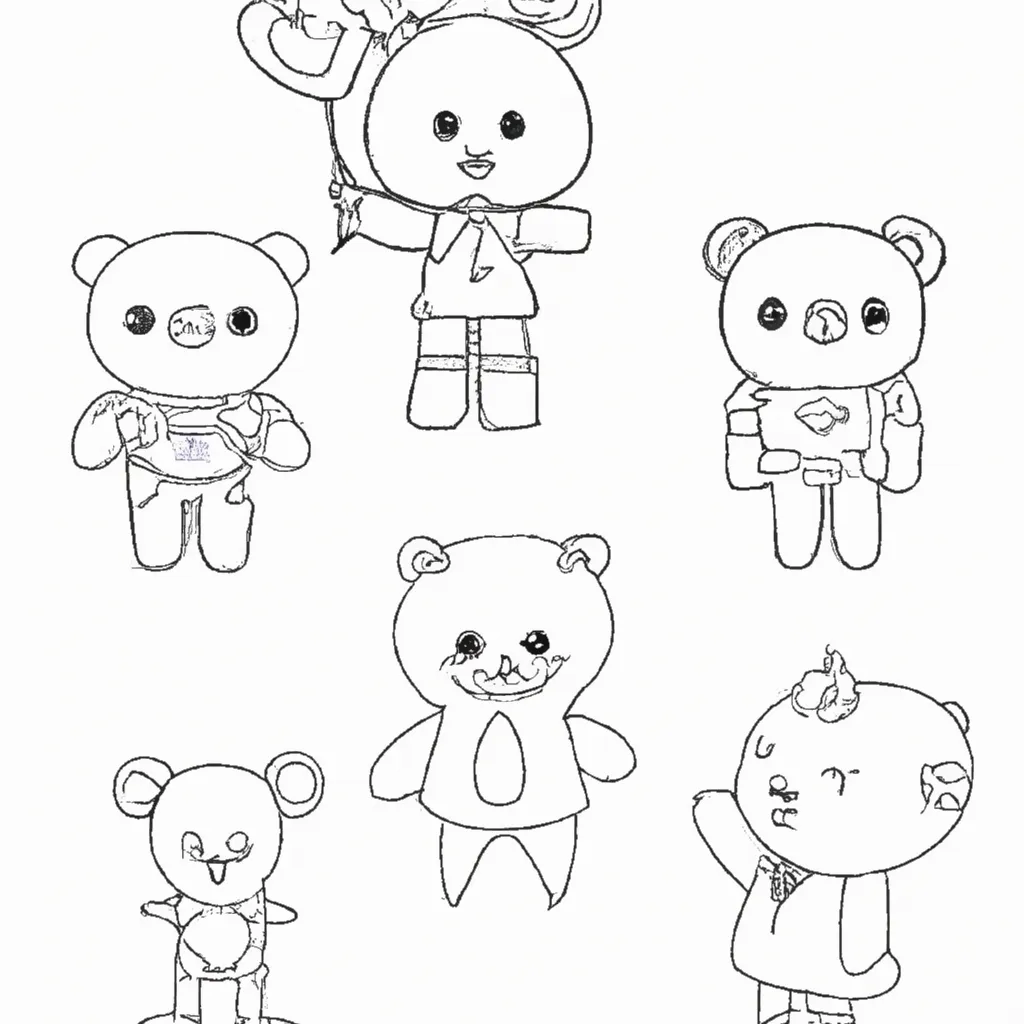 Moldes Bonecos Kawaii2 Moldes Bonecos Kawaii2