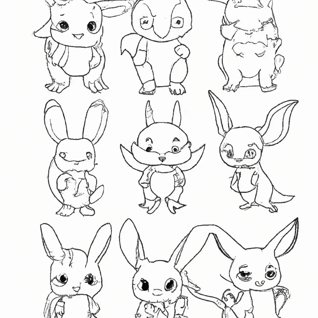 Moldes Pokemons que Parecem Coelhos