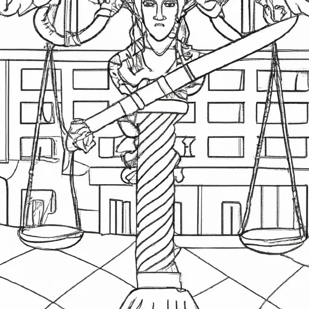 Balança da Justiça: Desenhos para Imprimir e Colorir