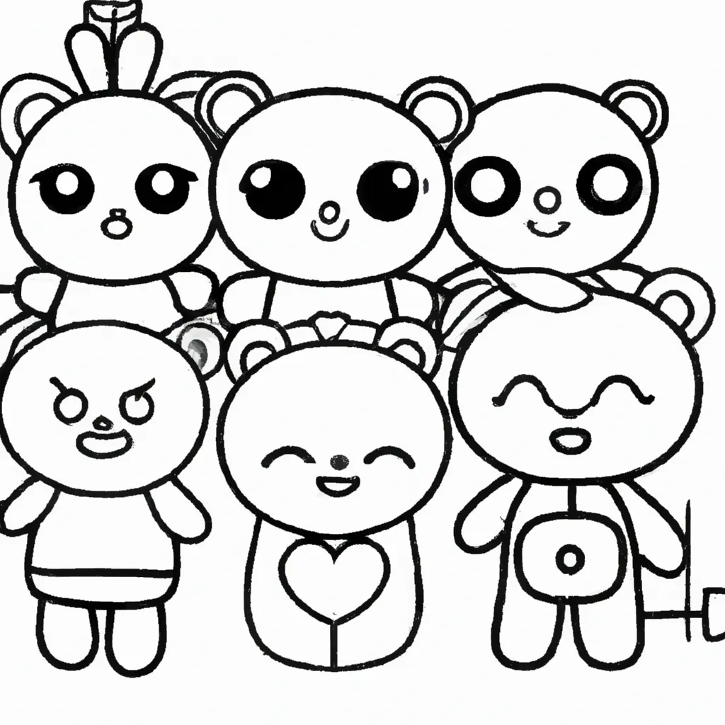 Pintar Bonecos Kawaii2 Pintar Bonecos Kawaii2