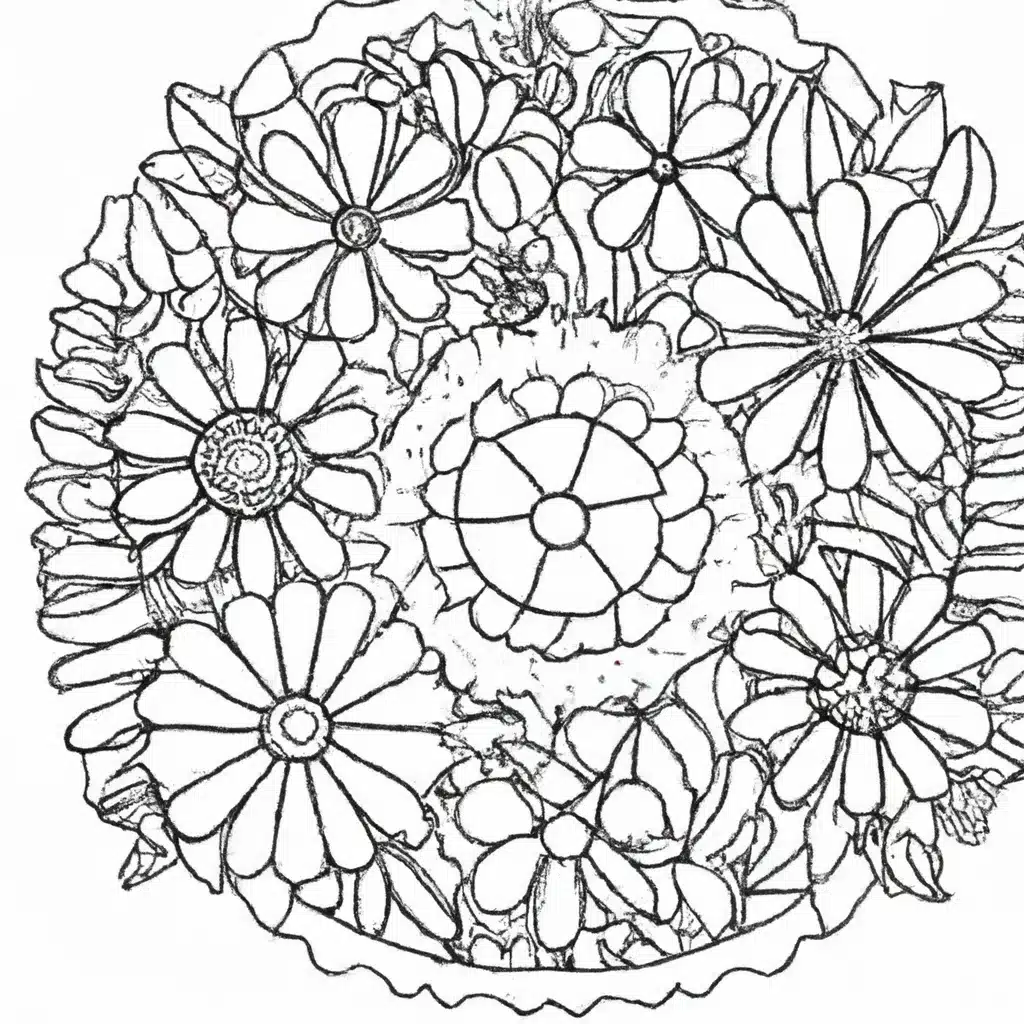 Pintar Circulo com Flores Pintar Circulo com Flores