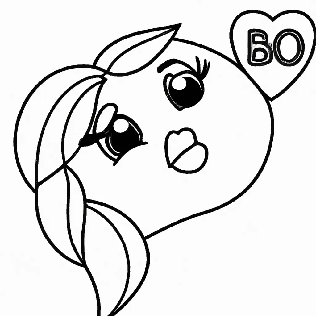 Pintar Emoji de Beijo Pintar Emoji de Beijo
