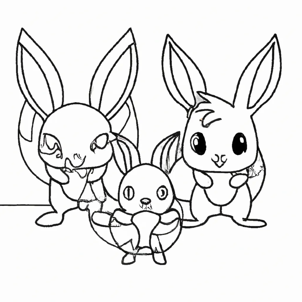 Pintar Pokemons que Parecem Coelhos