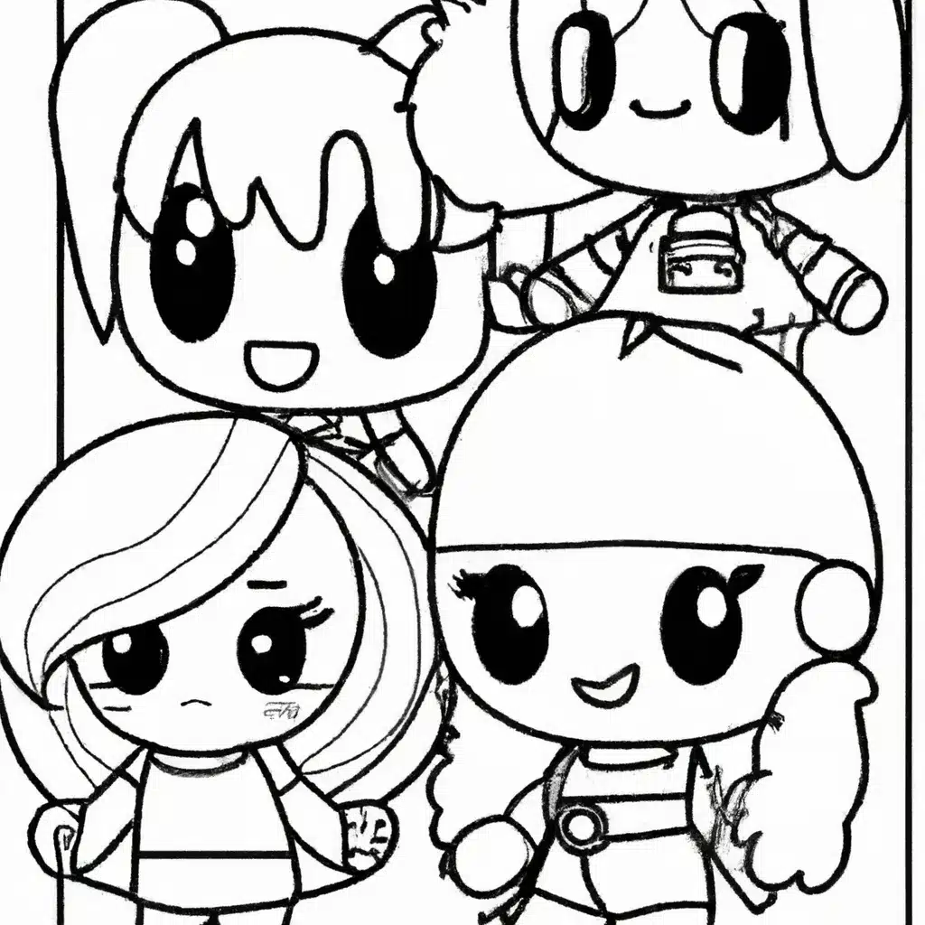 Vetores Bonecos Kawaii Vetores Bonecos Kawaii