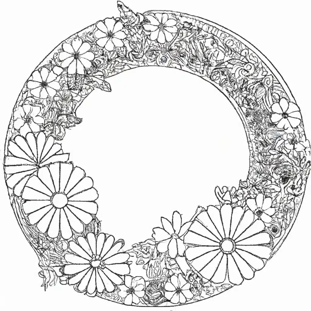 Vetores Circulo com Flores Vetores Circulo com Flores