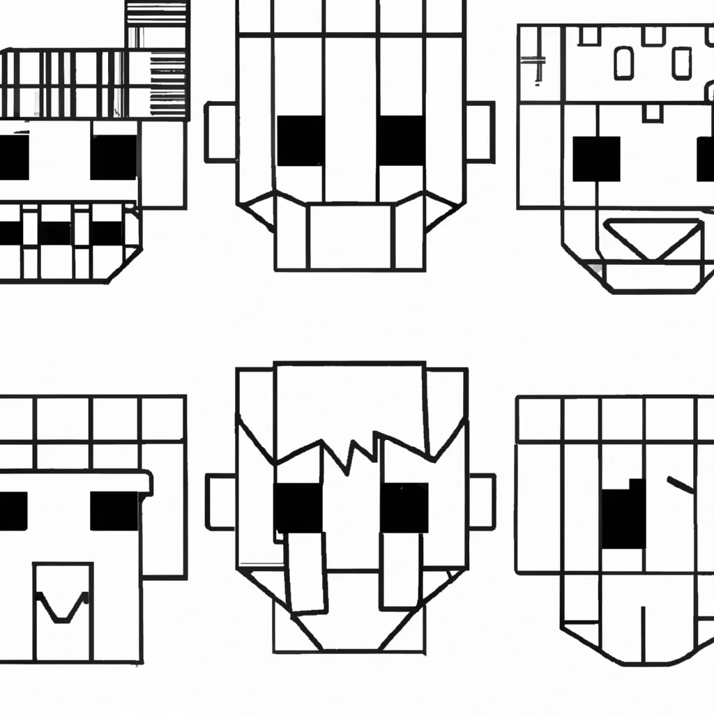 Vetores Mascaras do Minecraft2 Vetores Mascaras do Minecraft2