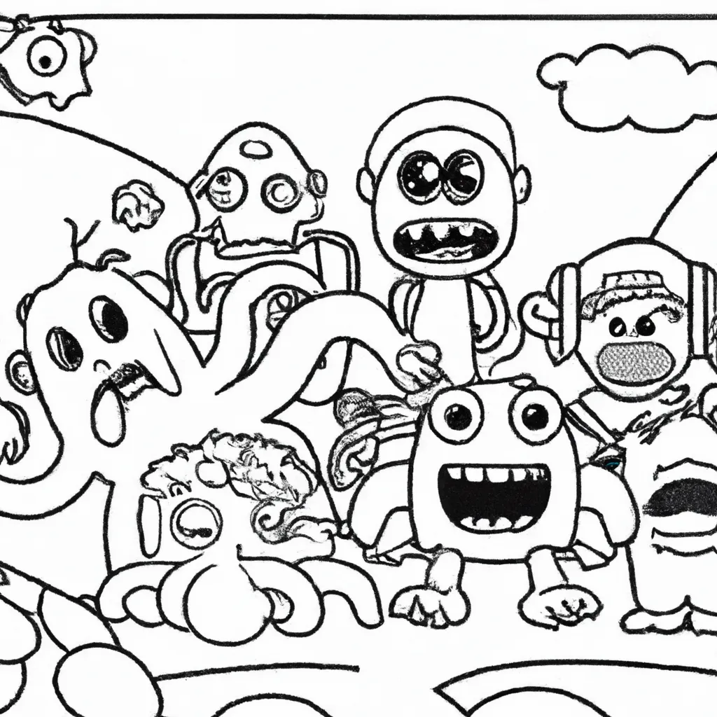 Vetores monstros vs. aliens