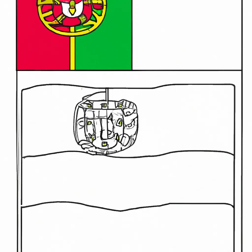 Colorir bandeira de portugal