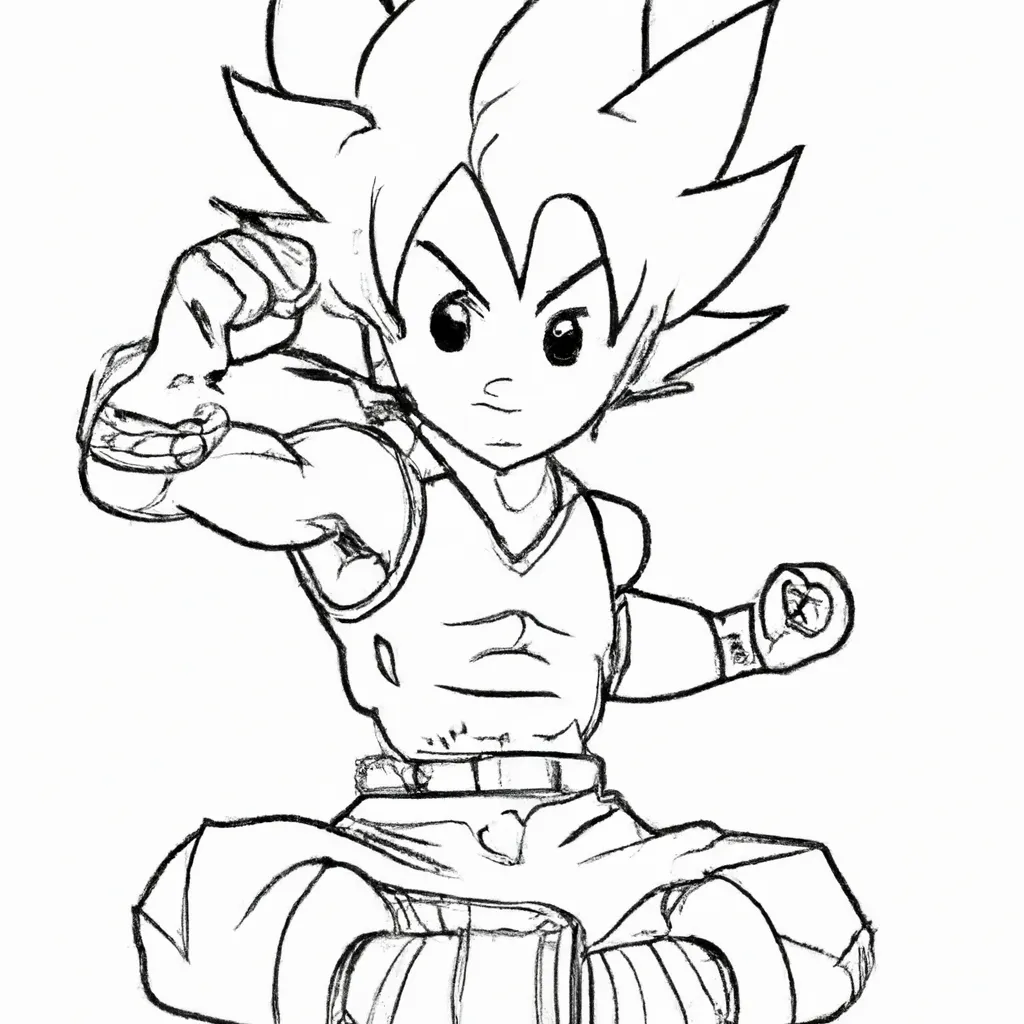 Goku Criança: Desenhos para Imprimir e Colorir