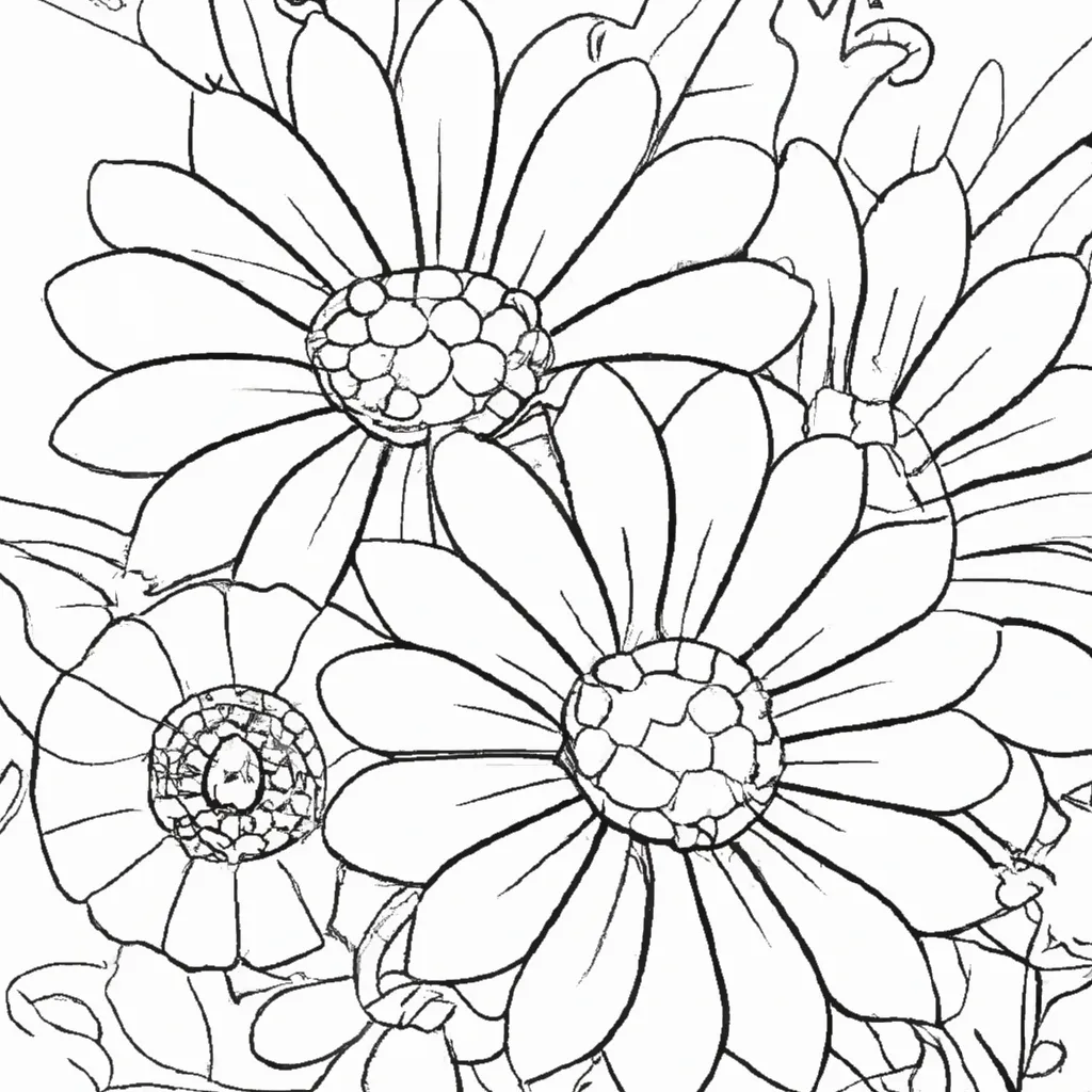 7 Desenhos de Flores Realistas para Imprimir e Colorir
