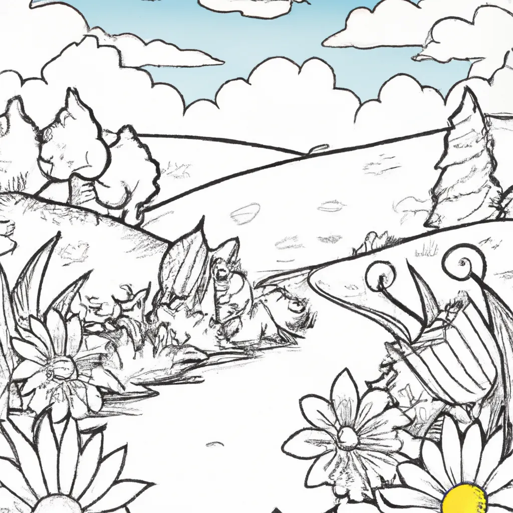 Figura Caminho na flores Figura Caminho na flores