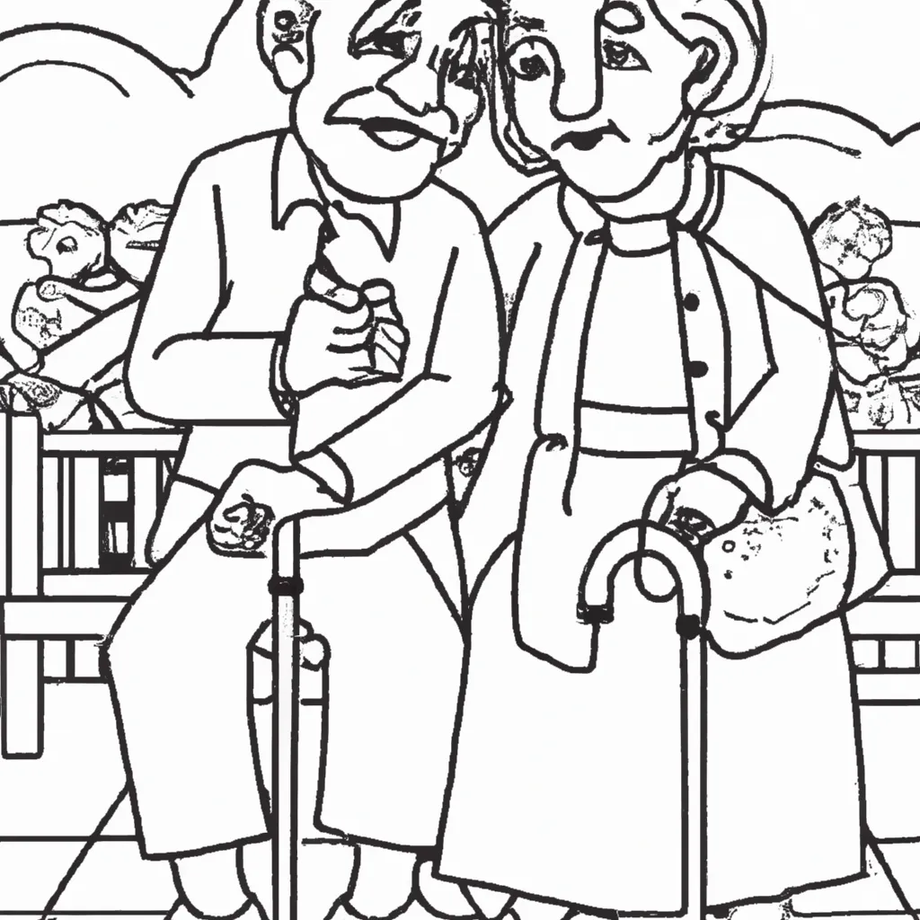 10-desenhos-de-casal-de-idosos-para-colorir