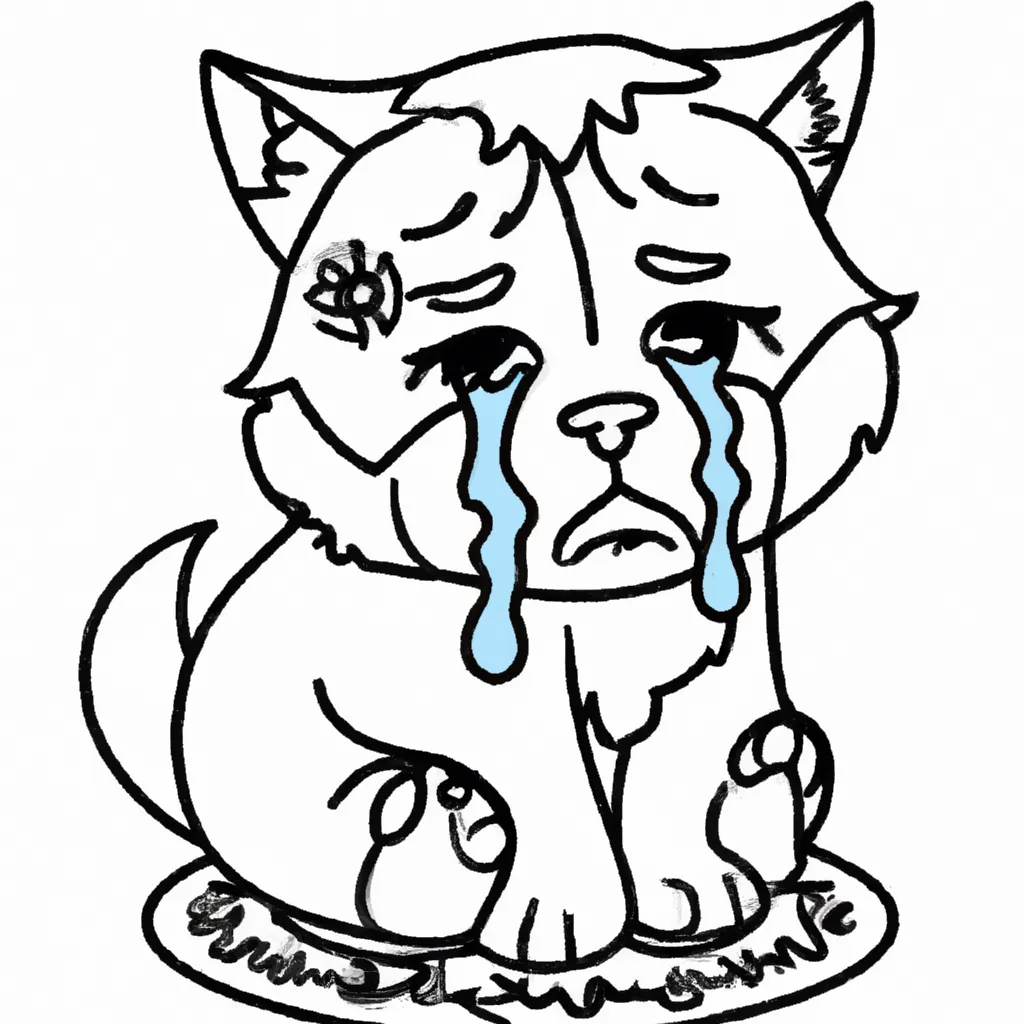 Figura Gato Chorando