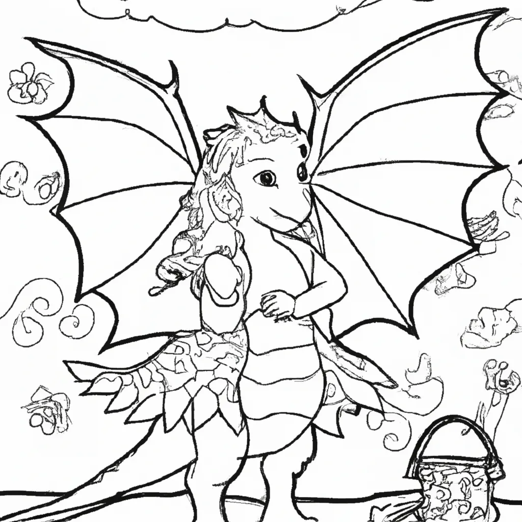 Figura Menina Dragao Figura Menina Dragao