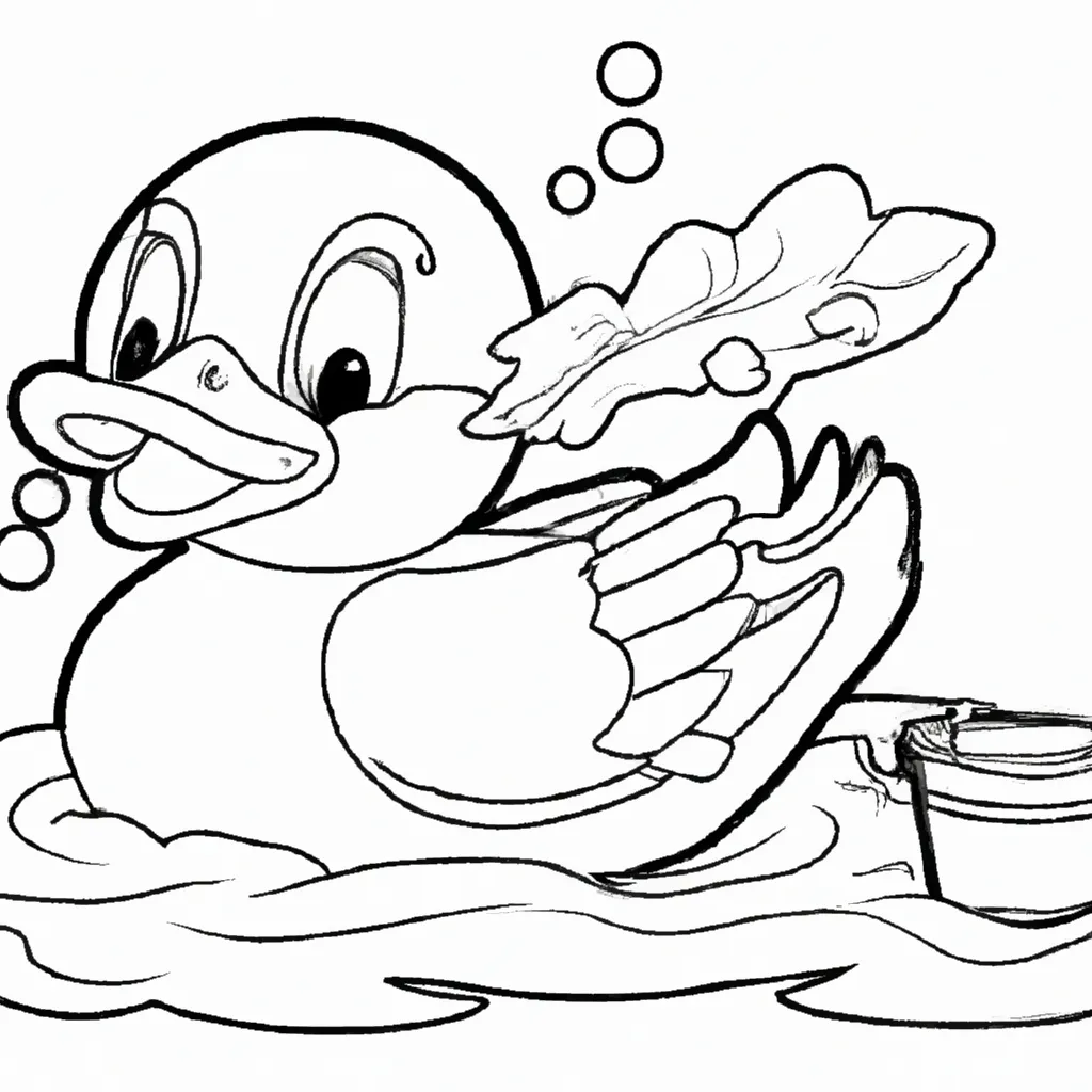 Figura Pato Tomando Banho