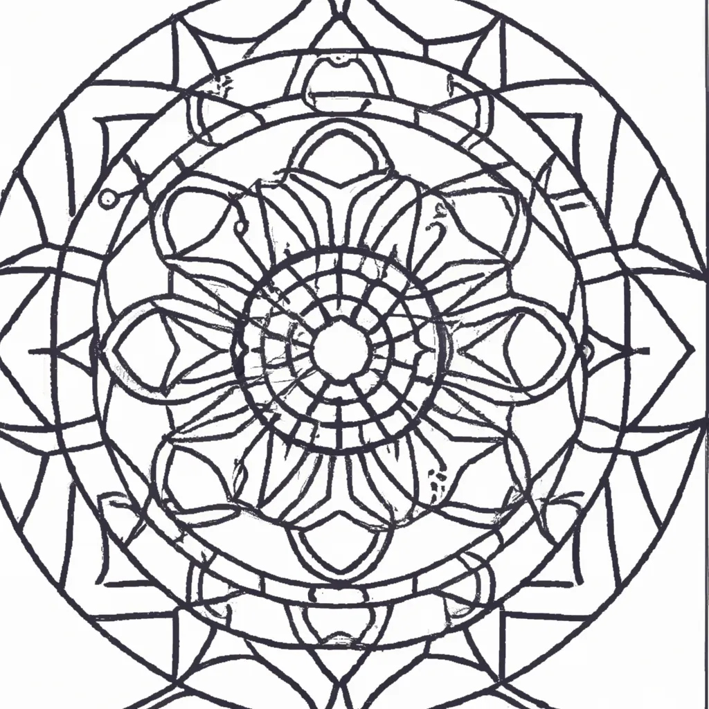 Figura mandala de mosaico Figura mandala de mosaico