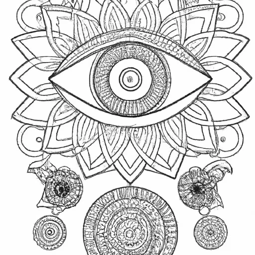 Figura mandalas de olho grego