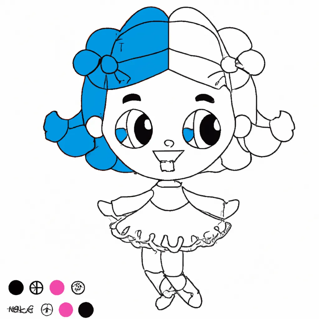 Figura personagem de desenho azul