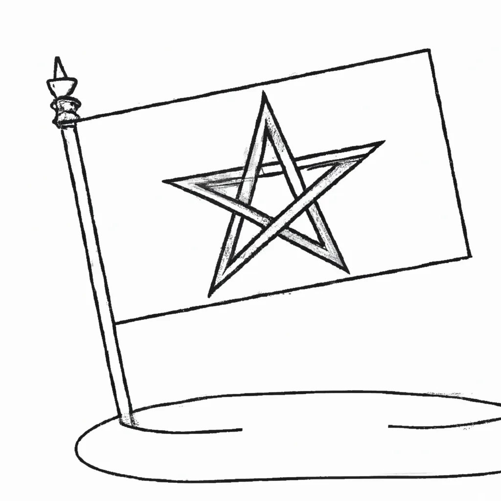 7-desenhos-da-bandeira-de-marrocos-para-colorir
