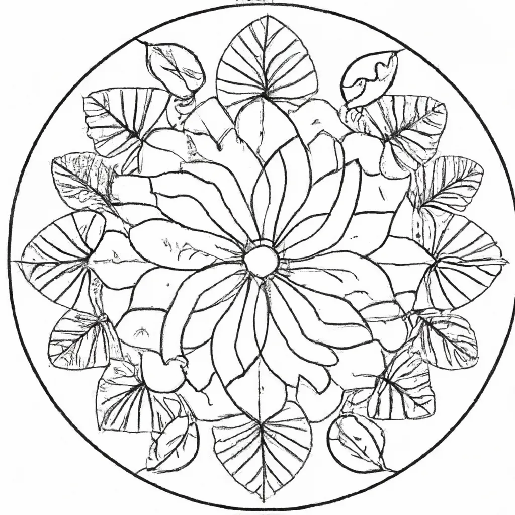 Fotos mandala de flores naturais2