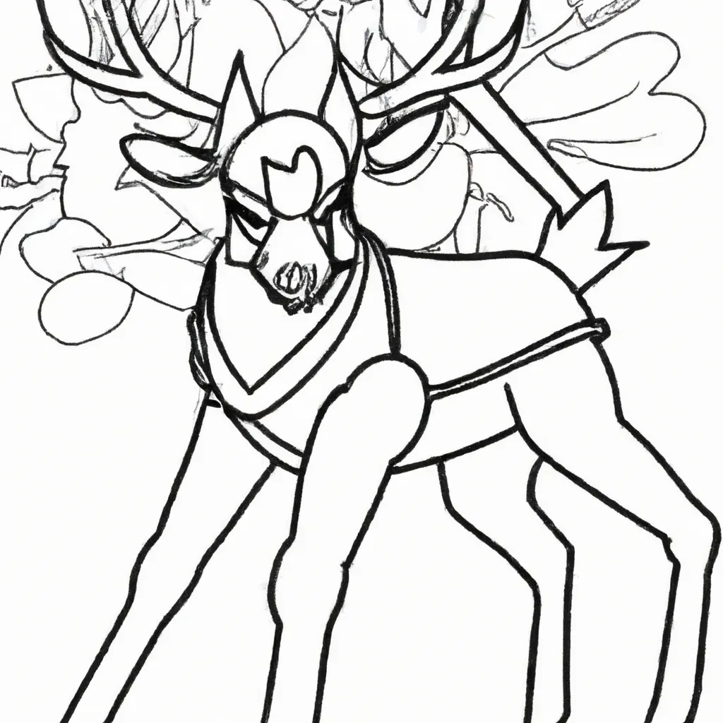 7 Desenhos de Pokémon Sawsbuck para Imprimir e Colorir