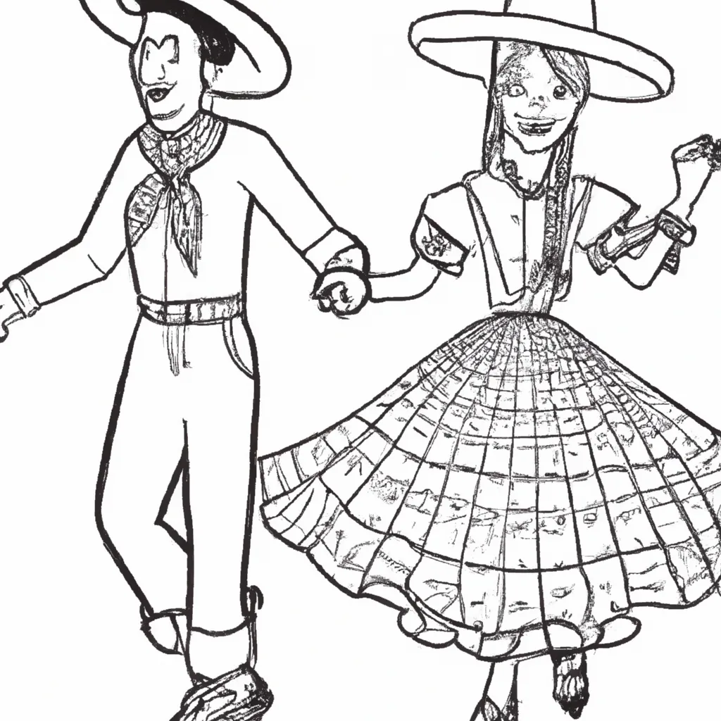 10 Desenhos de Casal Junino para Imprimir e Colorir