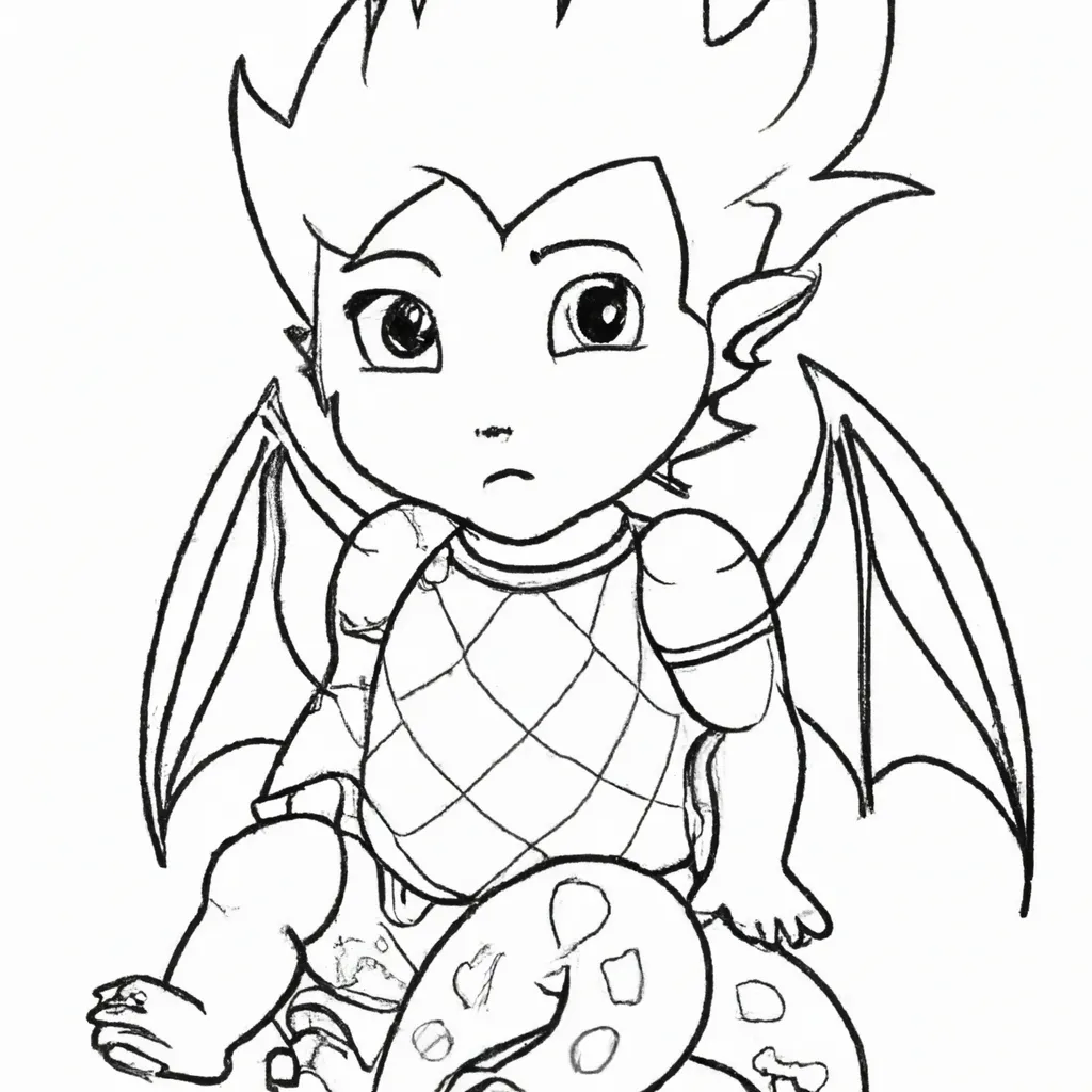 10 Desenhos de Menino Dragão para Imprimir e Colorir