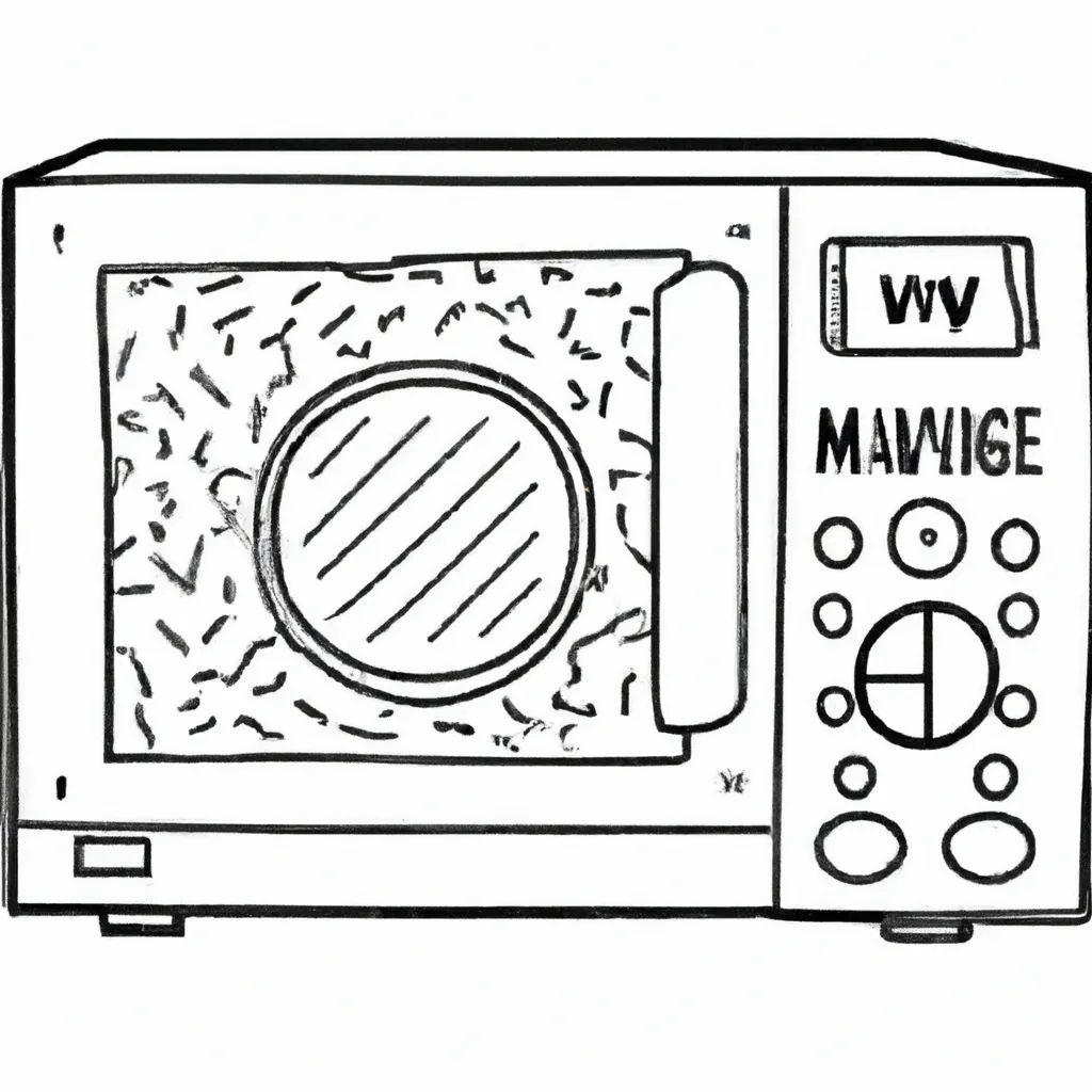 Imagens como desenhar um microondas